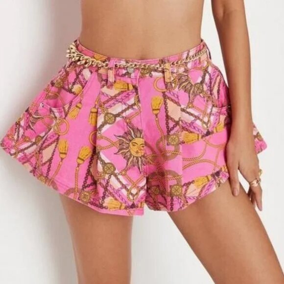 Missguided "vintage scarf print" Shorts - Picture 1 of 3